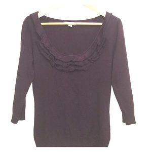 Purple Ruffle Sweater